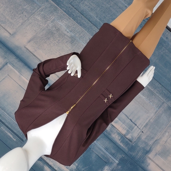 ALLEN SAMO LADIES VINTAGE METAL ACCENTED  LUXURY SWEATER JACKET (USA) - Picture 12 of 17